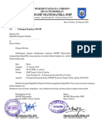 Undangan Pertemuan MGMP Matematika 31 Januari 2024