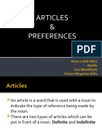 Articles & Preferences Fix