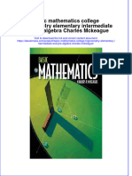 Basic Mathematics College Trigonometry Elementary Intermediate and Pre Algebra Charles Mckeague Full Chapter