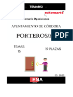Temario 19 Plazas Porteros Ayuntamiento de Cordoba