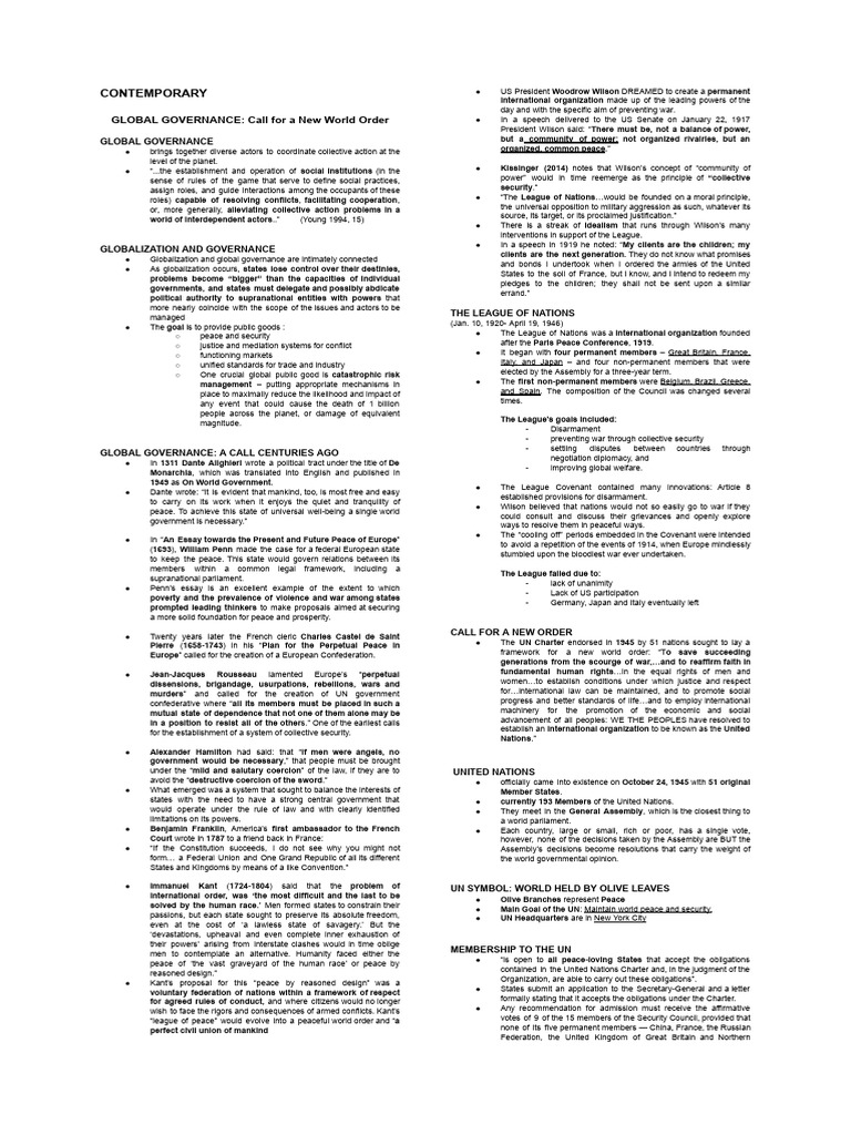 Globalization Pdf United Nations International Relations