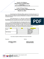 Grade III Diego Silang International Math Accomplishment Report