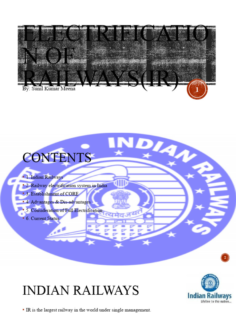 Indian Railways Electrification Overview | PDF | Rail Transport ...