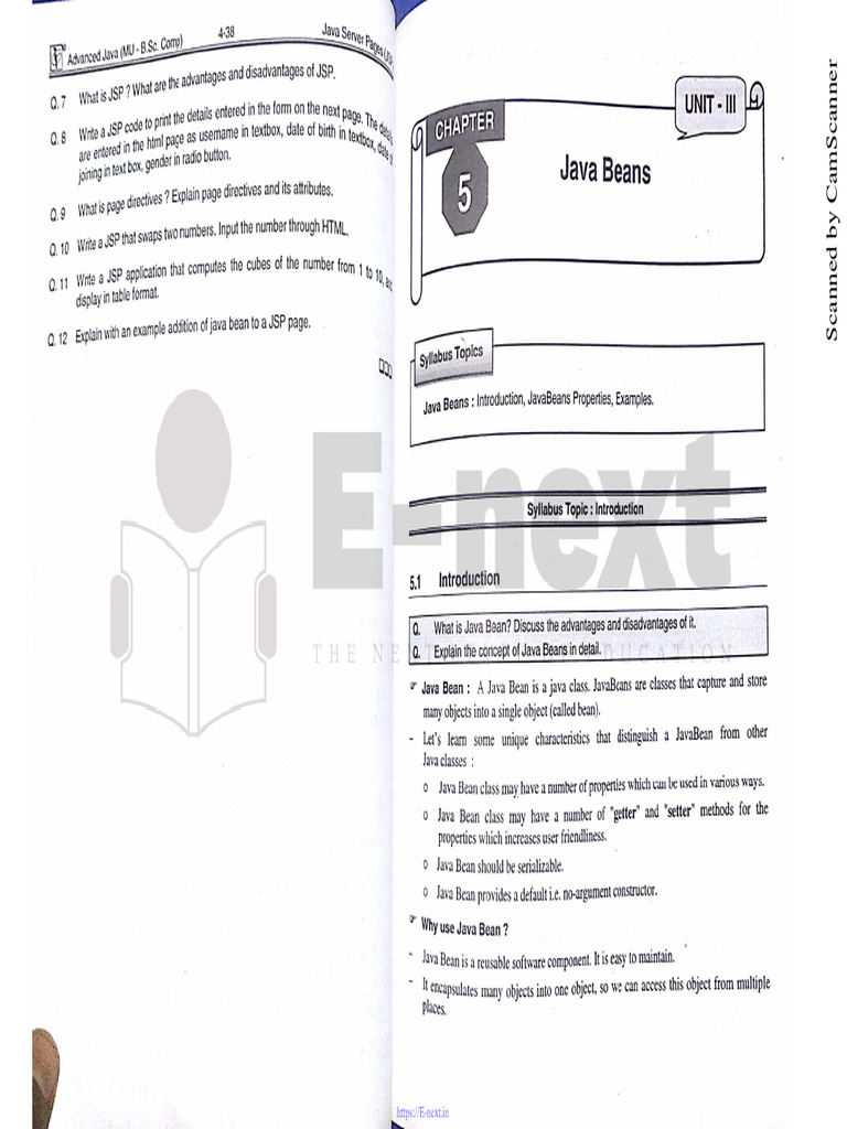 Ch5 java beans e next in pdf