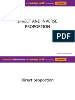 Direct and Inverse Proportion: © Oxford University Press 2016