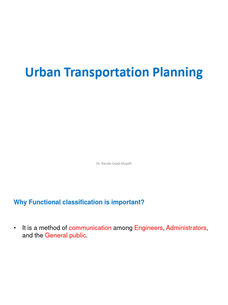 Urban Transportation Planning | PDF | Controlled Access Highway | Highway