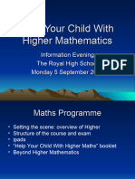 Higher Maths Info Evening Presentation