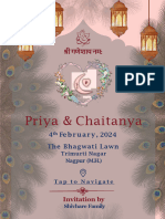 Priya Chaitanya Wedding Invitation
