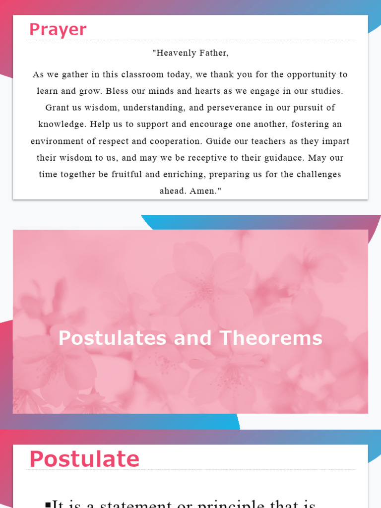 Postulate and Theorem | PDF | Axiom | Theorem