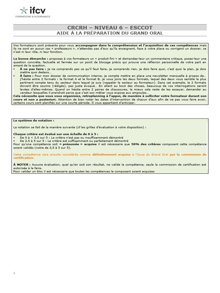 Guide de préparation au Grand Oral | PDF