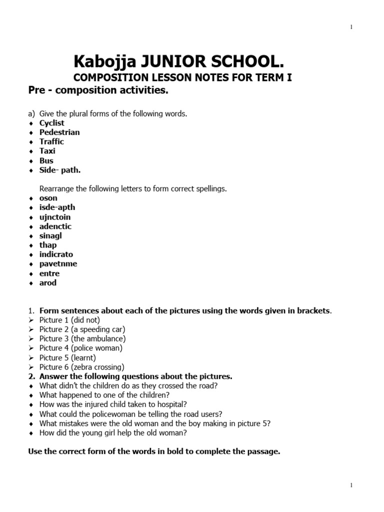 Notes Compre Compo Term 1-1 | PDF | Poetry | Sheep