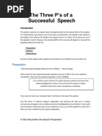 The Three Ps of A Successful Speech