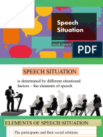 Speech Situation