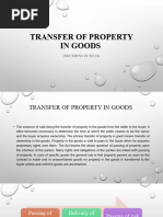 3 Transfer of Property in Goods