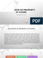 3 Transfer of Property in Goods