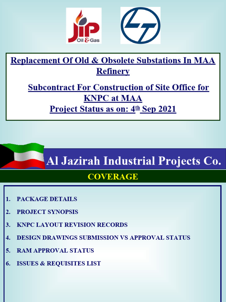 Site Office - KNPC L&T Project-08092021 | PDF | Wall | Concrete