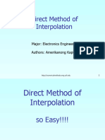 Direct interpolation