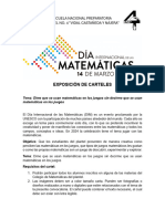 Cartel Día Internacional de Las Matemáticas