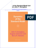 Dynamics of The Standard Model 2Nd Edition John F Donoghue Full Chapter
