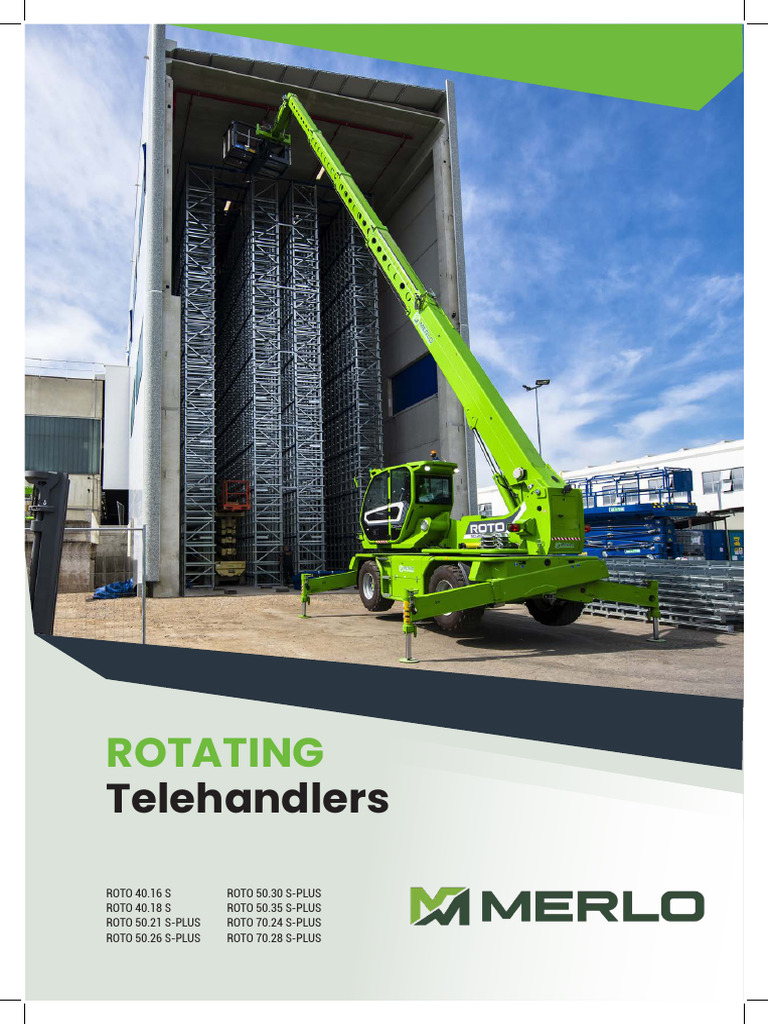 Merlo Roto Telehandlers Overview | PDF | Steering | Automotive Technologies