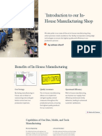 Introduction To Our in House Manufacturing Shop