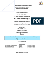 Master Academique: Amélioration de La Résistance À La Compression Du Béton Par L'ajout Du Sable de Dunes