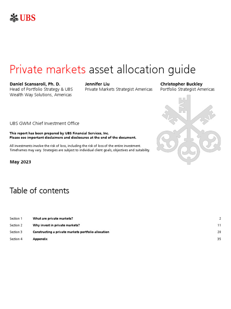 Private Markets Asset Allocation Guide May | PDF | Private Equity ...