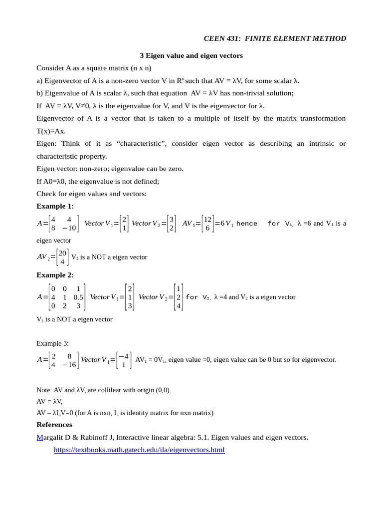 3rd Notes CEEN 431 FEM | PDF | Teaching Methods & Materials | Computers
