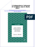 East Timors Independence Indonesia And Asean 1St Edition Jean A Berlie Eds full chapter