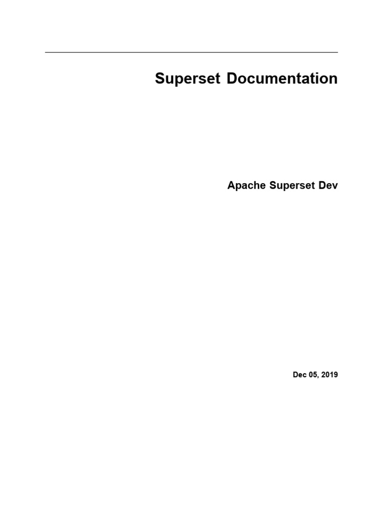 Apache Superset Documentation Overview | PDF | Databases | Database Index