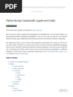 Python Numpy Tutorial (With Jupyter and Colab)