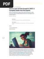 How To Learn AI From Scratch in 2023: A Complete Guide From The Experts