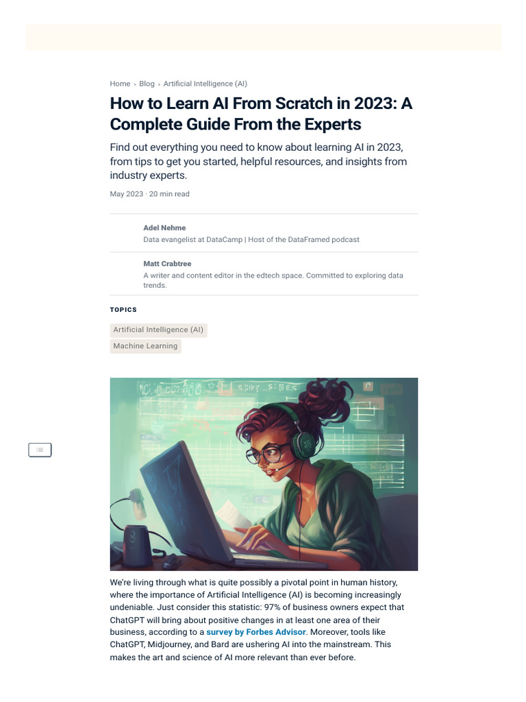 Learn AI From Scratch: 2023 Guide | PDF | Intelligence (AI) & Semantics ...