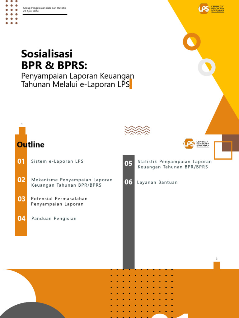 Panduan e-Laporan Keuangan BPR/BPRS | PDF