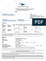 Electronic Ticket Receipt: Itinerary