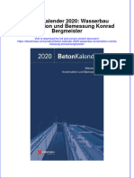 Beton Kalender 2020 Wasserbau Konstruktion Und Bemessung Konrad Bergmeister Full Chapter