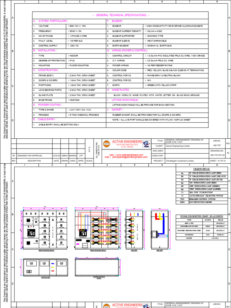 A. System Particulars: F. Busbar:: - : General Technical Specifications ...
