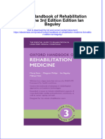Oxford Handbook of Rehabilitation Medicine 3Rd Edition Edition Ian Baguley Download PDF Chapter