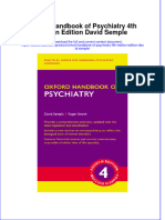 Oxford Handbook Of Psychiatry 4Th Edition Edition David Semple download pdf chapter