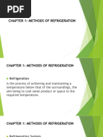 Refrigeration Systems - Methods of Refrigeration