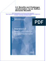 Insurance 4 0 Benefits and Challenges of Digital Transformation 1St Ed Edition Bernardo Nicoletti Full Chapter