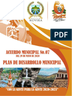 Acuerdo Municipal N°7 Plan de Desarrollo