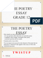 GRADE 12 How To Write A Poetry Essay and Practice Essay