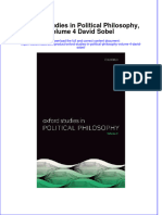 Oxford Studies in Political Philosophy Volume 4 David Sobel Download PDF Chapter