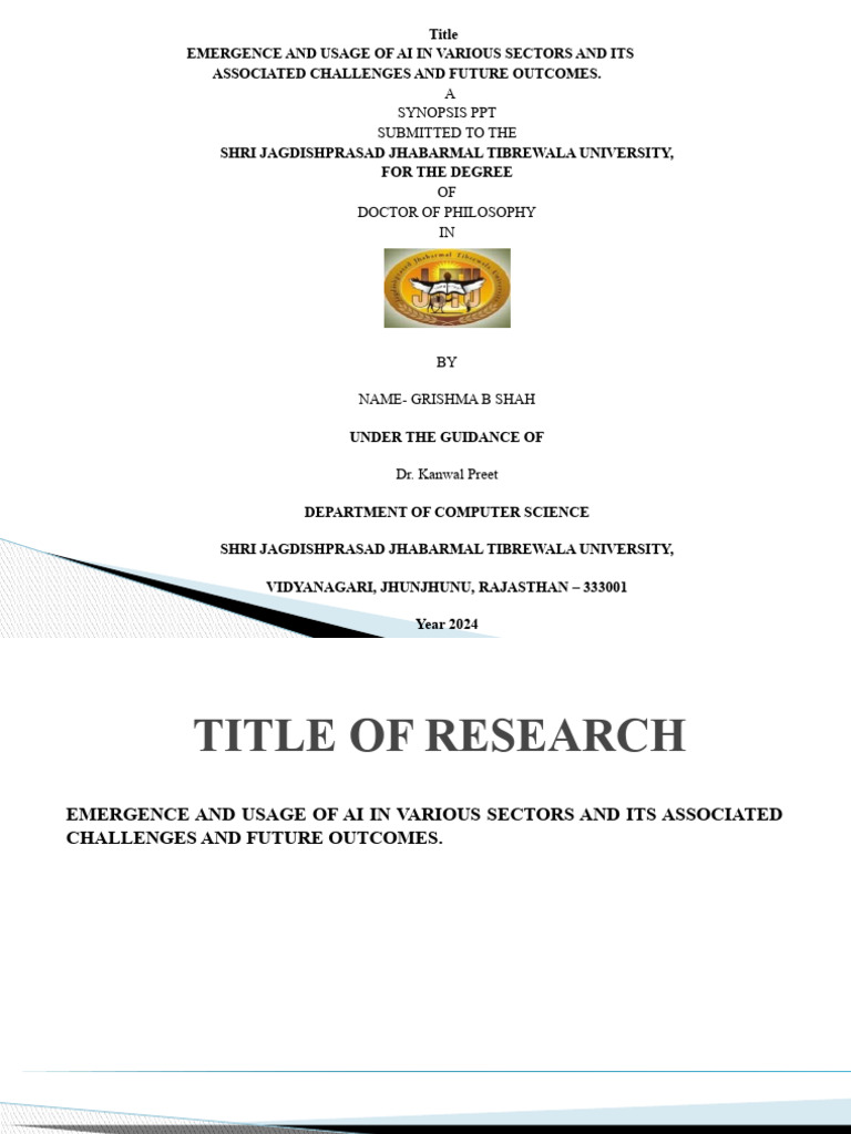 Synopsis Ppt Final Download Free Pdf Artificial Intelligence