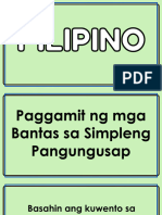 FIL - Q3 - Paggamit NG Mga Bantas Sa Simpleng Pangungusap