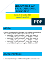 Penyelesaian Tesis Menuju Sidang Tesis