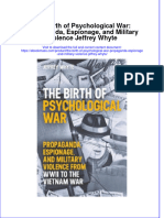 The Birth of Psychological War Propaganda Espionage and Military Violence Jeffrey Whyte Full Download Chapter