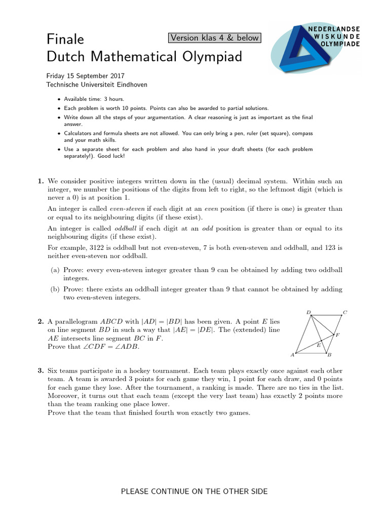 Problems - Friday 15 September 2017 | PDF | Elementary Mathematics ...