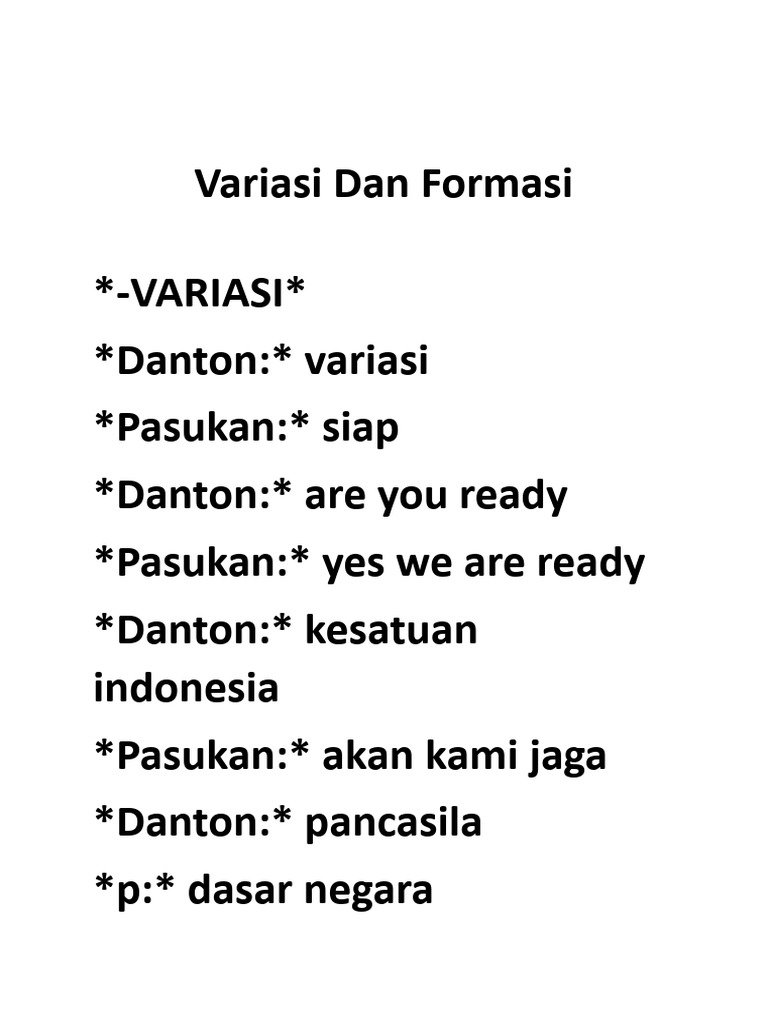 VarFor Paskibra | PDF